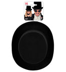 Top Hat Vintage Suede Black 15 Cm