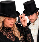 Top Hat Vintage Suede Black 15 Cm