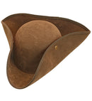 Hat Tricorn Vintage Suede Brown