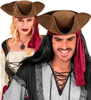 Hat Tricorn Vintage Suede Brown
