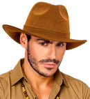 Hat Fedora Vintage Suede Brown