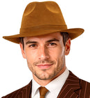 Hat Fedora Vintage Suede Brown