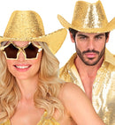 Hat Cowboy Sequin Gold
