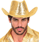 Hat Cowboy Sequin Gold
