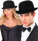 Bowler Hat Wool-Effect Black 59 Cm