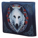 Guardian of the Fall White Autumn Wolf Wallet 4