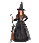 Witch  Dress With Wire Hoop Petticoat, Hat 