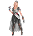 Zombie Prom Queen  Dress, Belt, Sash, Tiara, Wrist Corsage 
