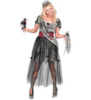 Zombie Prom Queen  Dress, Belt, Sash, Tiara, Wrist Corsage 