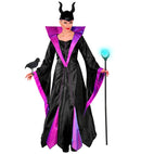 Malefica  Dress With Wire Hoop Petticoat, Headpiece 