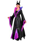 Malefica  Dress With Wire Hoop Petticoat, Headpiece 
