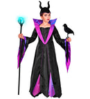 Malefica  Dress With Wire Hoop Petticoat, Headpiece 