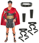 Roman Centurion  Tunic, Armour With Cape And Medallion, Headband, Arm Guards, Leg Straps 