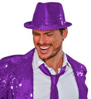 Purple Sequined Fedora