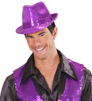 Purple Sequined Fedora