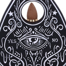 Black and White Spirit Board Planchette Backflow Incense Burner 15cm 6