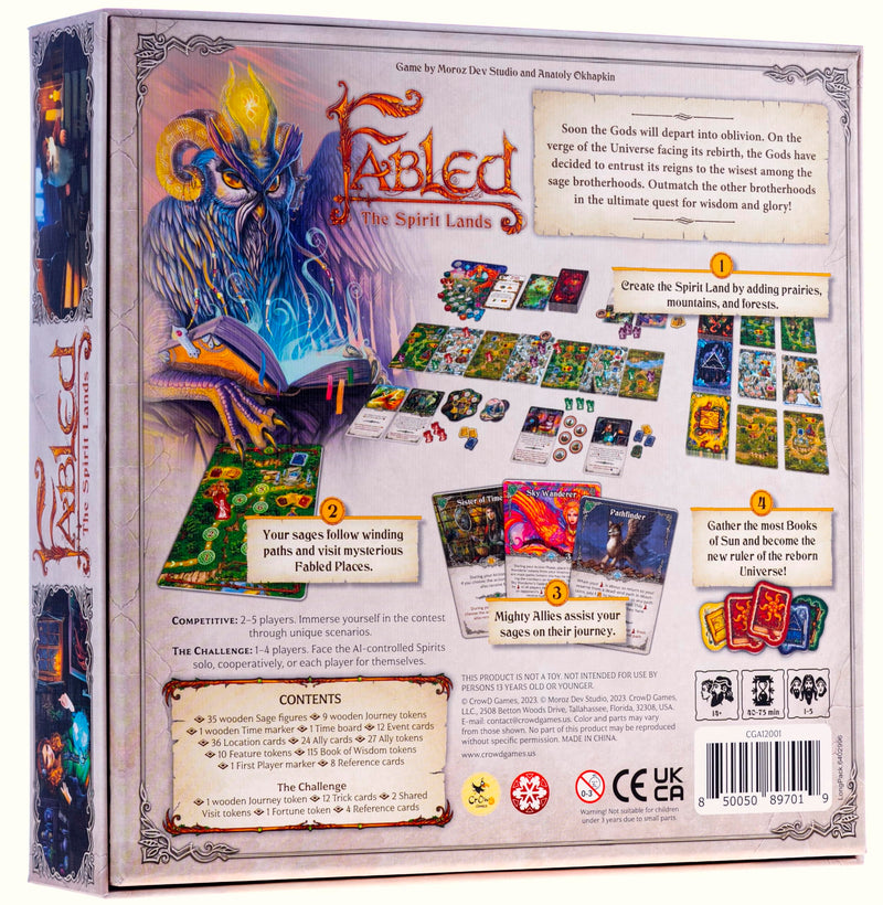 Fabled: The Spirit Lands | 1-5 Players | Ages 14 and up | Fantasy | Strategy | Average Playtime 40-75 min