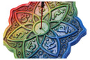 Rainbow Meditation Incense Burner Set of Four 12cm 4