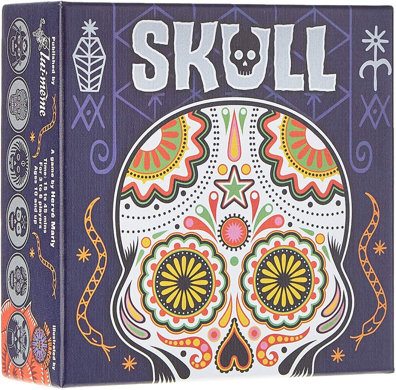 Skull Party Game - Bluffing and Strategy Game Fun for Game Night, Family Board Game for Kids & Adults, Ages 13+, 3-6 Players, 30 Minute Playtime, Made by Space Cowboys