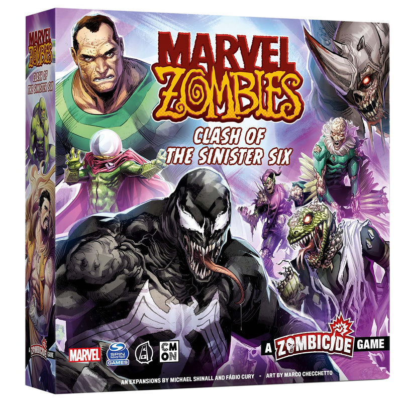 Marvel Zombies: A Zombicide Game - Clash of The Sinister Six - Heroes vs. Villains in a Zombie Apocalypse! Cooperative Strategy Game, Ages 14+, 1-6 Players, 90 Minute Playtime, Made by CMON