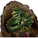 Arboreal Hatchling Green Dragon in Tree Trunk Light Up Figurine 10.8cm 5