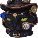 Felius Mogg Steampunk Black Cat Head Figurine 28.8cm 6