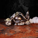 Wheels of Steel 29cm Steampunk Motorcycle Skeleton Figurine 8