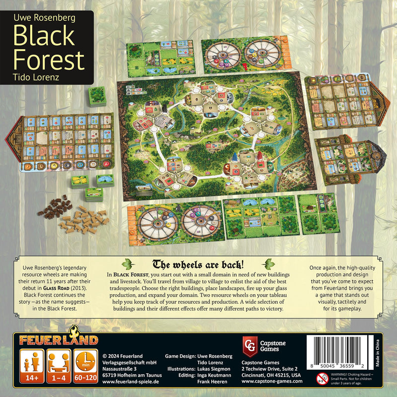 Capstone Games: Black Forest - Resource Management Card Based Board Game, 1-4 Players, Ages 14+, 90 Minutes