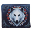 Guardian of the Fall White Autumn Wolf Wallet 3