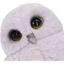 Feathers Cute Round Snowy Owl Figurine 12.5cm White Resin Statue 5