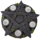 Wiccan Pentagram Tea Light Holder Gothic Witch Candle 25.5cm 3