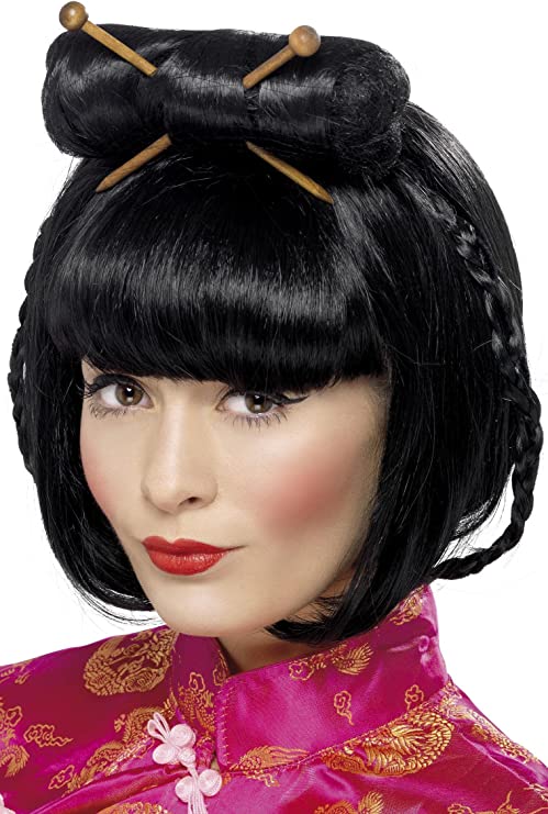 Oriental Lady Adult Black Wig