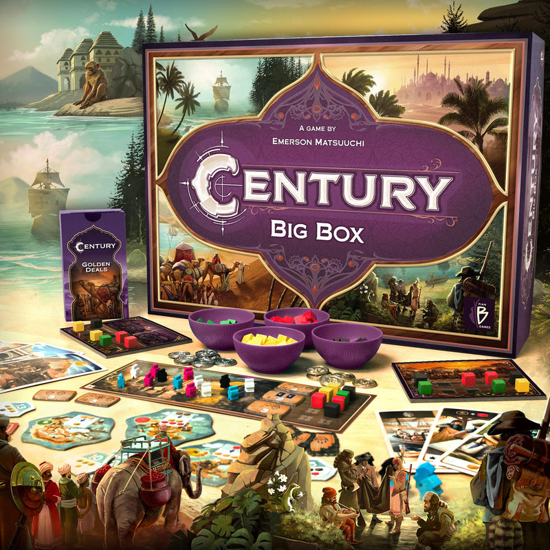 Century Big Box Board Game - Complete Trilogy Collection for Global Trading Adventures - Strategy Game for Kids and Adults, Ages 8+, 2-4 Players, 30-45 Min Playtime, Made by Plan B Games