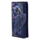 Ravens Flight Black Wing Floral Embossed Purse Wallet 18.5cm 2