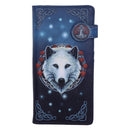Guardian of the Fall White Autumn Wolf Embossed Purse 18.5cm 2