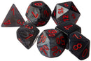 Chessex CHX27478 Dice-Velvet Set, Black/Red, Large (18mm - 25mm) 1
