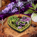 Dragon Love Heart Incense Burner 14cm 8