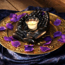 Palmists Guide Black Chiromancy Hands Candle Holder 22.3cm 7