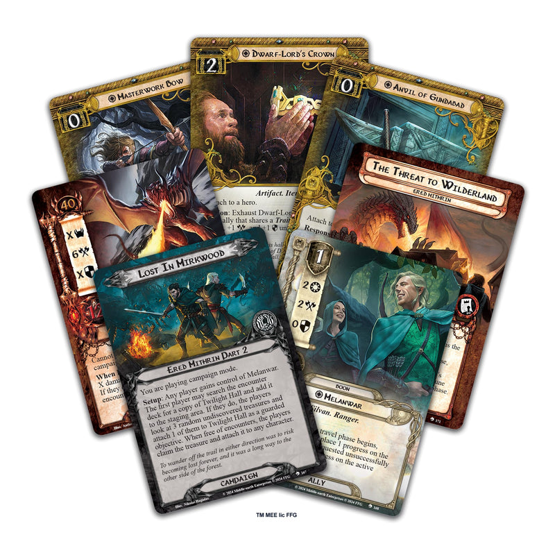 Fantasy Flight Games The Lord of The Rings The Card Game Ered Mithrin Campaign Expansion - Cooperative Adventure Game, Strategy Game, Ages 14+, 1-4 Players, 30-120 Min Playtime, Made