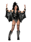 Fever Rockstar Costume Black Bat Bodysuit 1