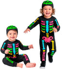 Colored Skeleton  Jumpsuit, Headpiece 
