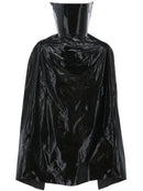 PVC Vampire Cape Black Stand Up Collar 114 cm Adult Halloween Costume Accessory 4