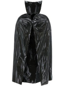 PVC Vampire Cape Black Stand Up Collar 114 cm Adult Halloween Costume Accessory 3