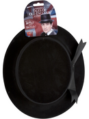 Flocked Topper Hat Adult Black Mock Felt Historical Costume Accessory 3