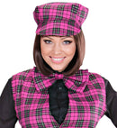 Pink Tartan Hat & Bow Tie