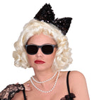 Black Sequin Bow Headband