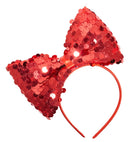 Red Sequin Bow Headband