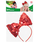 Red Sequin Bow Headband