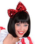 Red Sequin Bow Headband