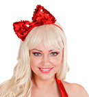 Red Sequin Bow Headband